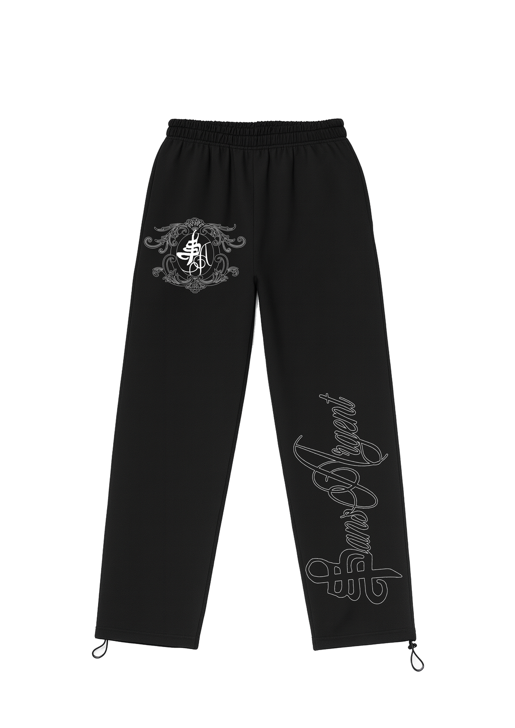 Embroidered "HMZ" Black Pants 420gsm