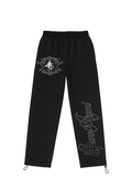 Embroidered "HMZ" Black Pants 420gsm