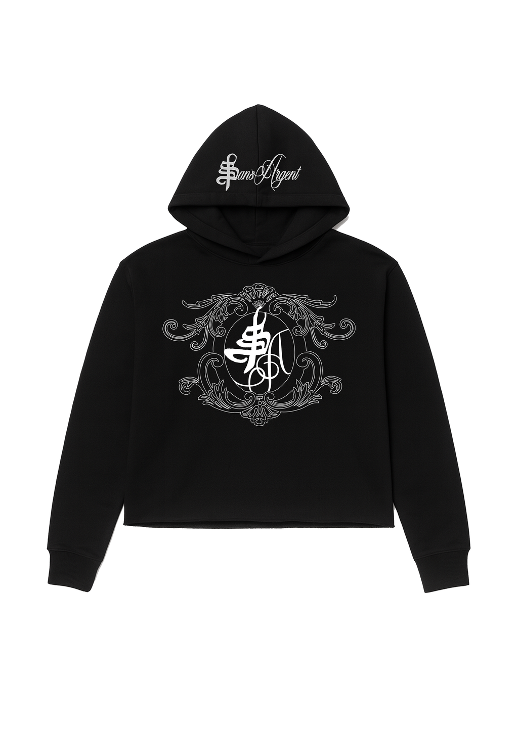 Embroidered "HMZ"  black hoodie 420gsm
