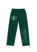 Embroidered "HMZ" Dark Green Pants 420gsm
