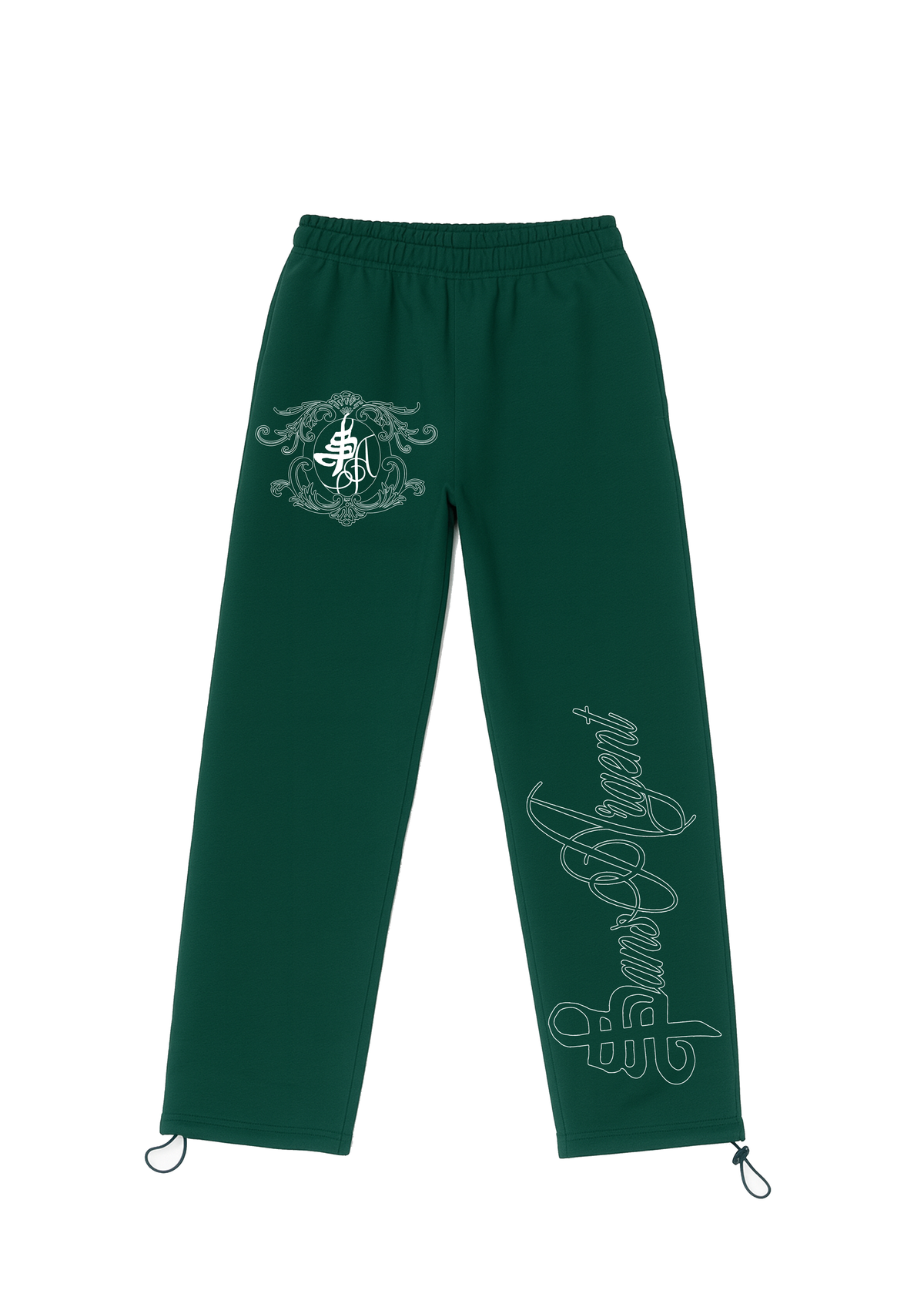 Embroidered "HMZ" Dark Green Pants 420gsm